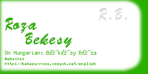 roza bekesy business card